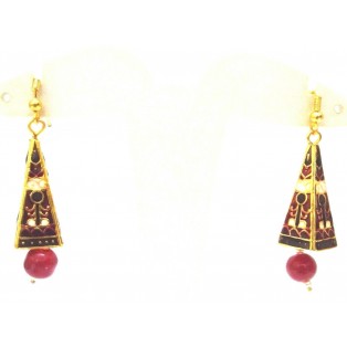 Meenakari Minakari Enamel Jhumka Jhumki Handmade Earring Jewelry Chandelier A135